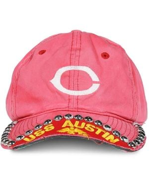 Joshua J Scrap Stud-Embellished Baseball Cap - Pink