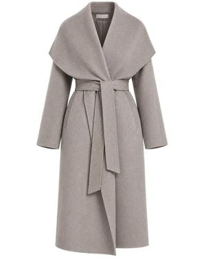 IVY & OAK Abrigo Iocarrie Con Cinturón Y Cuello De Esmoquin - Gris