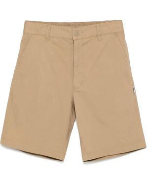 Izzue Shorts Mit Logo-Patch - Natur