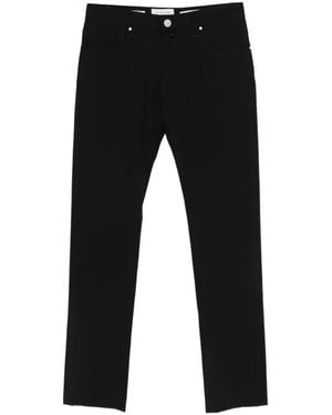 Jacob Cohen Pant 5 Pkt Slim Fit With Zipper Ba - Black