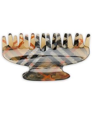 Burberry Check Claw Hair Clip - Natural