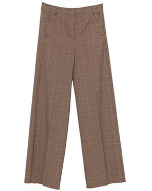 iBlues Pantalones Palazzo Con Trabillas - Marrón