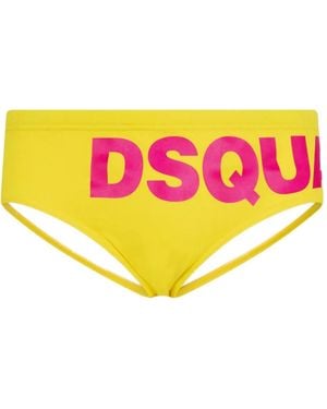 DSquared² Logo Swim Brief - Yellow