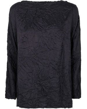 Daniela Gregis Blusa Con Cuello Barco - Negro