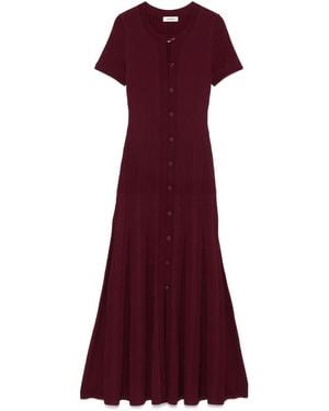Sandro Knitted Midi Dress - Red