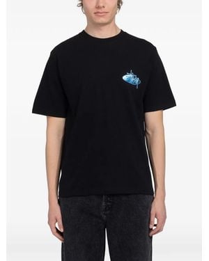 Stussy T-Shirt Met Grafische Print - Zwart