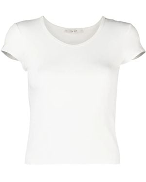 The Row Scoop-Neck Cap-Sleeve T-Shirt - White