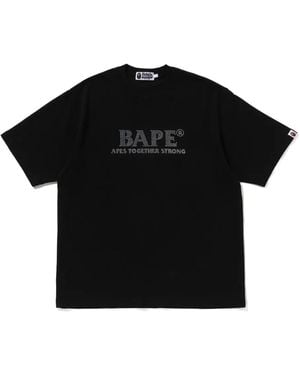 A Bathing Ape T-Shirt mit Strass-Logo - Schwarz
