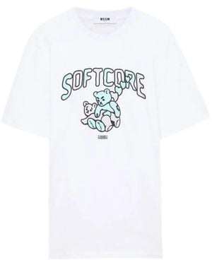 MSGM T-Shirt mit grafischem Print - Weiß