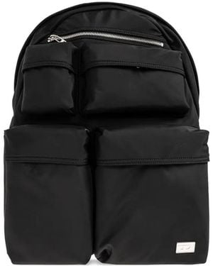 DIESEL Multiple Pockets Logo Backpack - Black