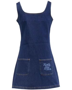 Rest&Recreation Logo-Print Mini Dress - Blue