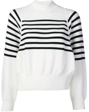 Molli Striped Knit Jumper - White