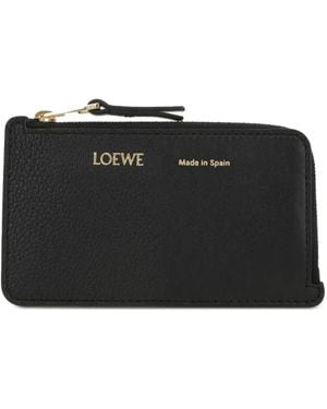 Loewe Grained-Leather Card Holder - Black