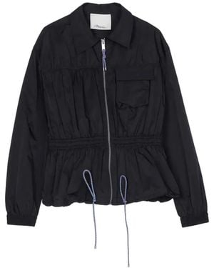 3.1 Phillip Lim Zip-Up Drawstring Jacket - Blue