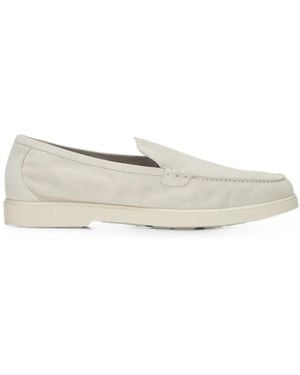 Moorer Suede Slip-On Loafers - White