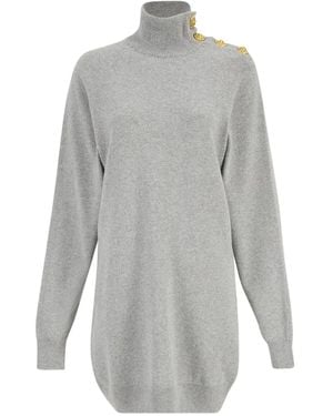 Balenciaga Minikleid mit Knöpfen - Grau