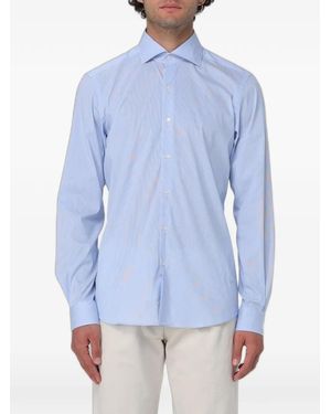 Fay Striped Long-Sleeve Shirt - Blue