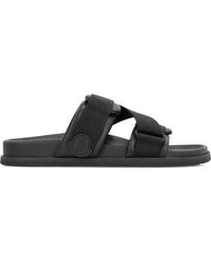 サンダル・ミュール MONCLER Mon summer leather sandals with nylon details Moncler Mon Summer Leather Crisscross Sandals | Neiman Marcus