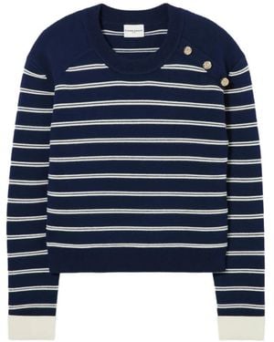 Claudie Pierlot Striped Wool Jumper - Blue