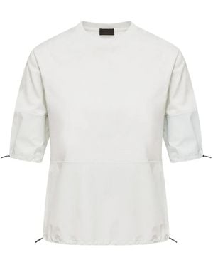 Moncler Drawstring-Sleeve T-Shirt - White