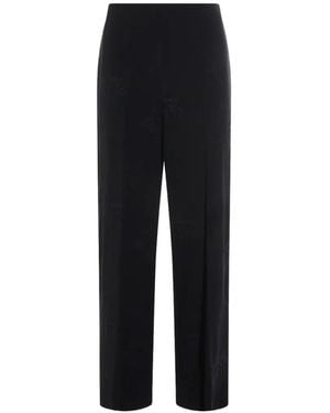 Twinset Floral-Detail Pants - Black