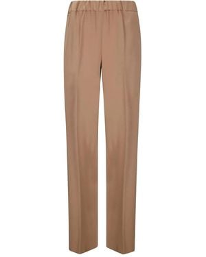 Alberto Biani Elasticated-Waist Trousers - Natural