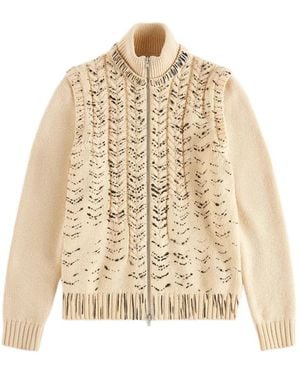 Maison Margiela プリント カーディガン - ナチュラル