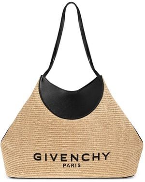 Givenchy Logo-Embroidered Woven Tote Bag - Natural
