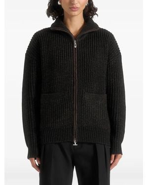 Manière De Voir Speckled Zip Through Jacket - Black