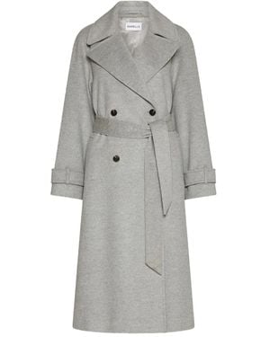 Marella Abrigo Tenna con cinturón - Gris