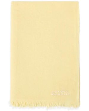 Isabel Marant Alette Fringed-Hem Scarf - Yellow