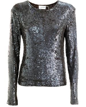 P.A.R.O.S.H. Langarmshirt Mit Pailletten - Schwarz