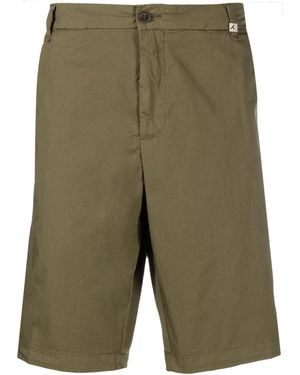Myths Mid-Rise Flared Chino Shorts - Green