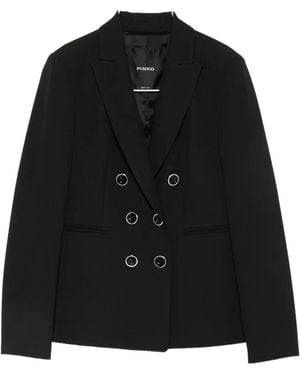 Pinko Alexia Double-Breasted Blazer - Black