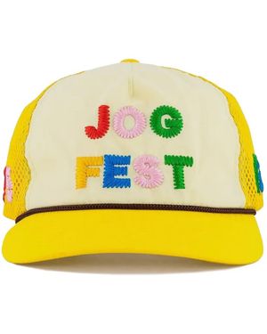 ALEX ZONO Embroidered Jog Fest Trucker Hat - Yellow