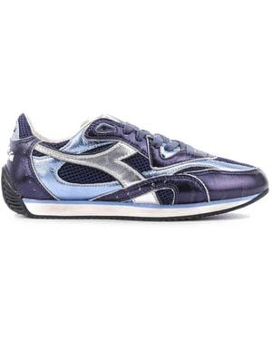Diadora Equipe Revenge Metallic Leather Sneakers - Blue