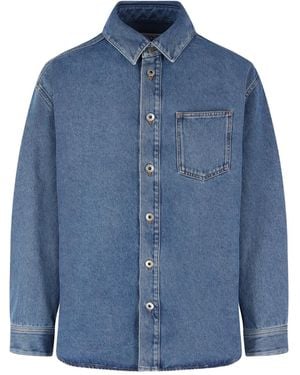 Loewe Chest-Pocket Overshirt - Blue