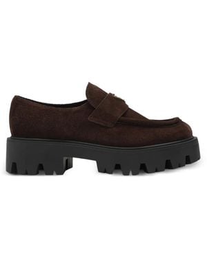 Prada Loafer Aus Wildleder - Braun