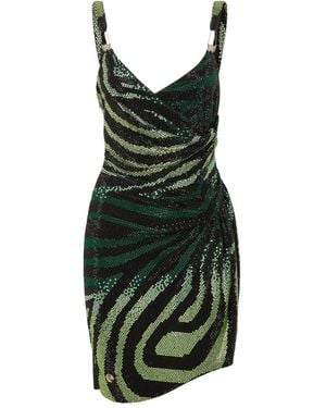Philipp Plein 'Mini Dress Crystal' - Green