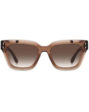 Isabel Marant Carmy Square-Frame Sunglasses - Brown