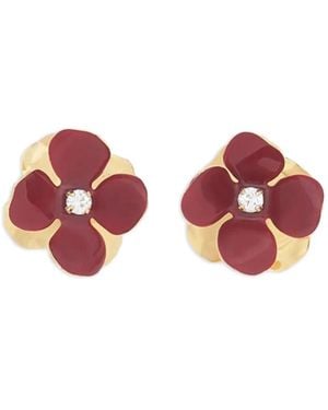 Marni Flower Stud Earrings - Red