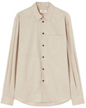 RETORI Brushed-Effect Patch-Pocket Shirt - Natural