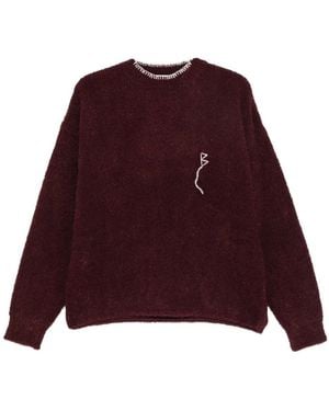 Bonsai Whipstitch-Trim Logo-Embroidered Sweater