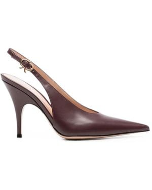 Gianvito Rossi Sofia Pointed-Toe Mules - Brown