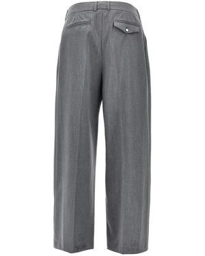 THESTROY Pleated Wide-Leg Trousers - Grey