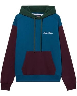 Brooks Brothers Logo-Embroidery Hoodie - Blue
