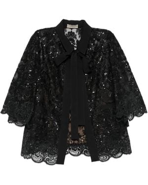 Elie Saab Sequin-Embellished Top And Blouse - Black