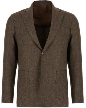 Barba Napoli メランジ ジャケット - ブラウン