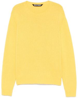 Palm Angels Curved Logo Jumper - Yellow