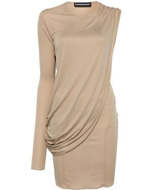 ANDREADAMO Assimetric Draped Dress - Natural